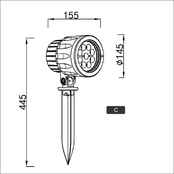 Solar Flagpole Spotlight